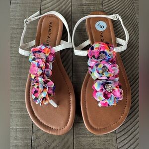 Rampage White and Pink Floral Sandals Women’s Size 9 (NWOT)